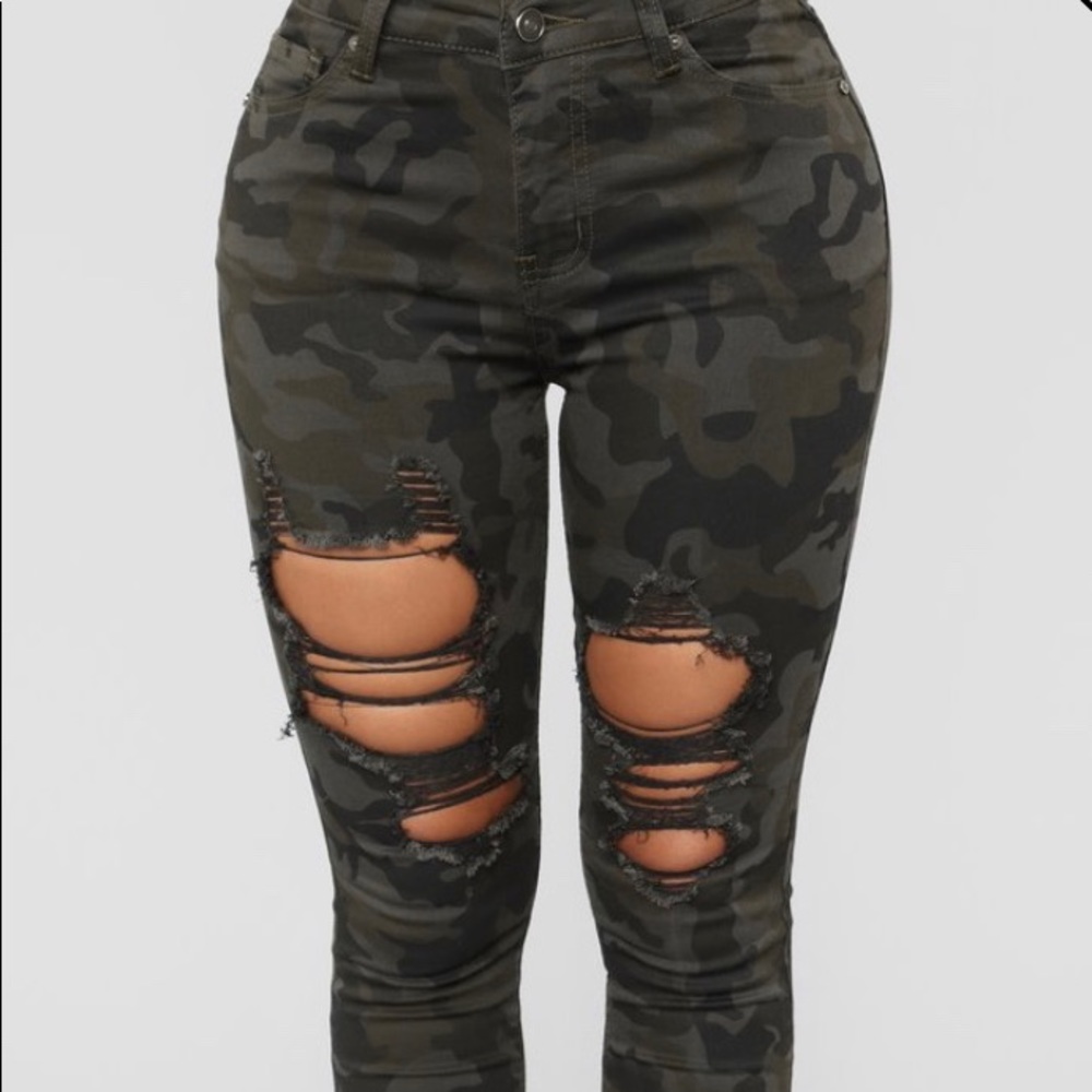Fashion Nova Camo Jeans